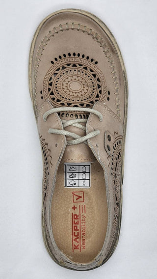 Kcr Group - Sapatos femininos de couro de cano baixo e atemporais