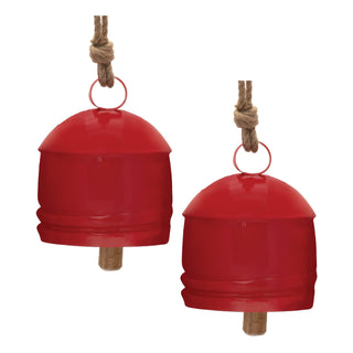 Rustic Metal Bell Ornament (Set - 2)