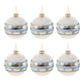 Striped Glass Ball Ornament (Set - 6)