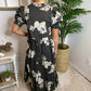 Entro - Floral Midi Dress With Scallop Detail