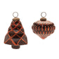 Textured Glass Tree and Onion Ornament (Set of 6)