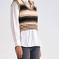 Elan - Sweater Vest Shirt Combo