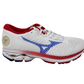 Tênis de corrida Mizuno Wave Rider 22 Knit feminino, branco/vermelho, tamanho 6 B(M) EUA
