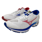 Tênis de corrida Mizuno Wave Rider 22 Knit feminino, branco/vermelho, tamanho 6 B(M) EUA