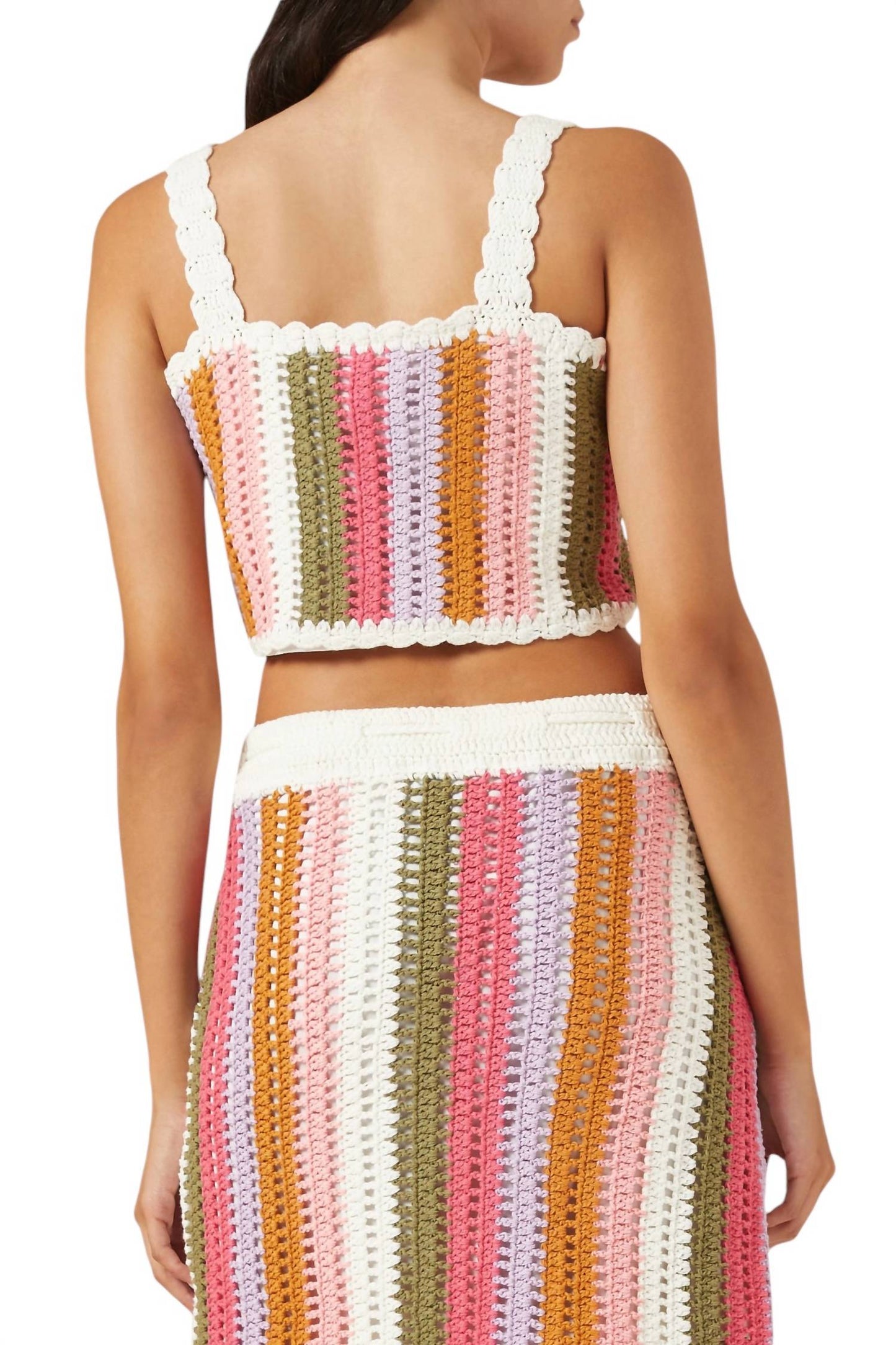 Minkpink - LITO STRIPE CROCHET TOP