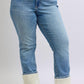 Judy Blue - High Waist Shearling Cuffed Straight Leg Jean