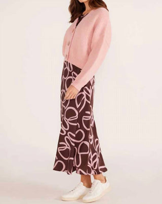 Minkpink - Cardigan de malha relaxado rosa