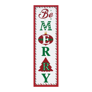 Metal Be Merry Sentiment Sign 30"H