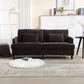 Mid Century Modern Fabric Loveseat Sofa, 2 Seat Upholstered Couch