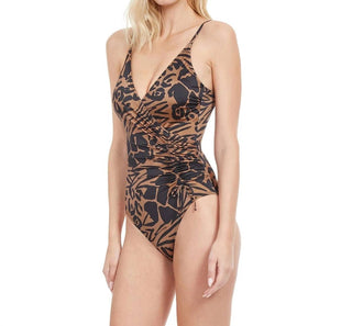 Gottex - Maiô Jaguar com decote em V