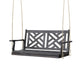Alejandro Acacia Wood Porch Swing with Slat Panel Seating