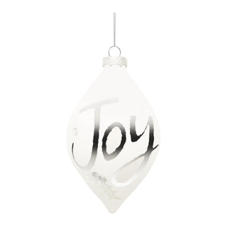 Frosted Glass Joy Ornament (Set of 6)