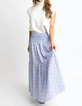 Karlie - Saia longa floral feminina com videira