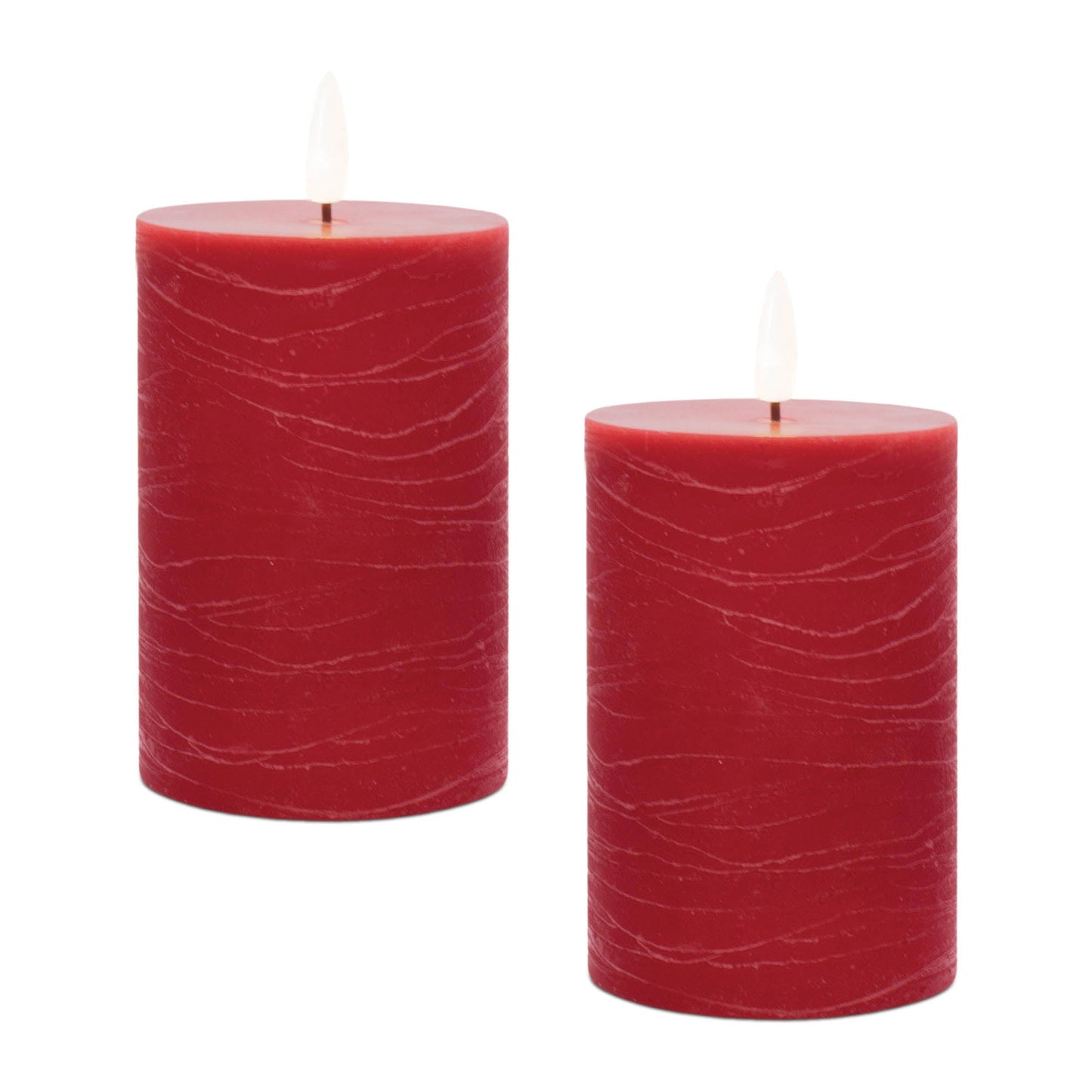 FIA Wick Red Pillar Candle Set - 2