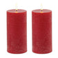 FIA Wick Red Pillar Candle (Set of 2)