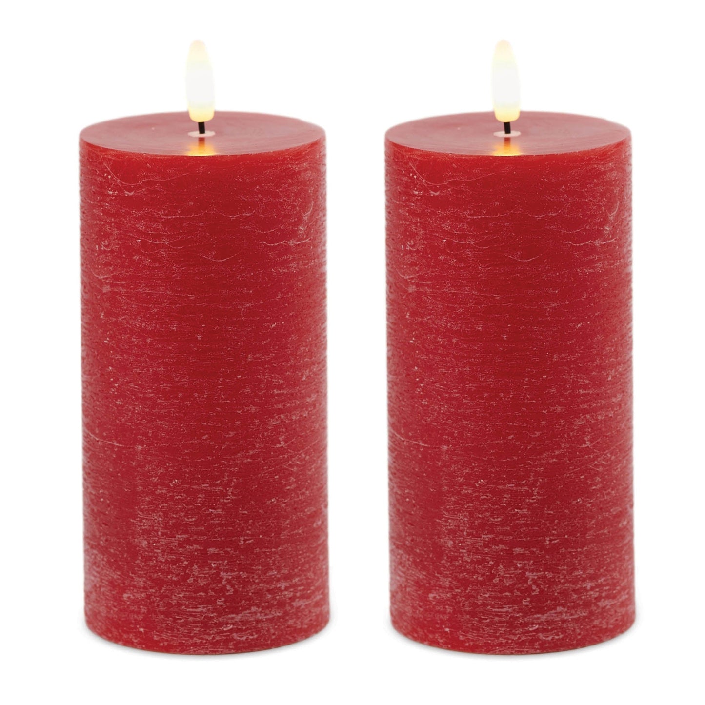 FIA Wick Red Pillar Candle (Set of 2)
