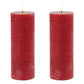 FIA Wick Red Pillar Candle (Set - 2)