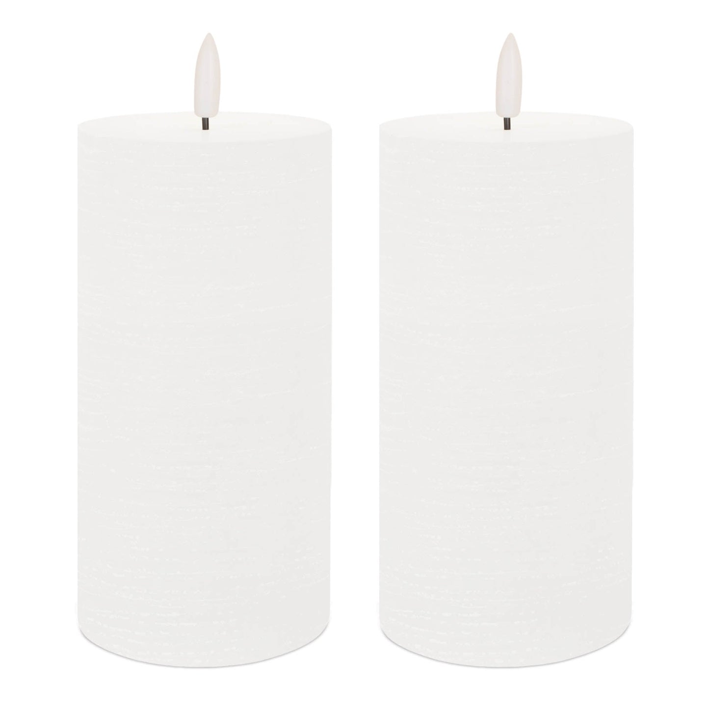 FIA Wick White Pillar Candle (Set of 2)