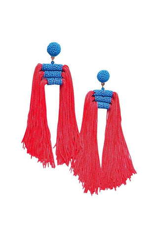 Hello Edie - Women's Lauren Beaded Tassel Earrings