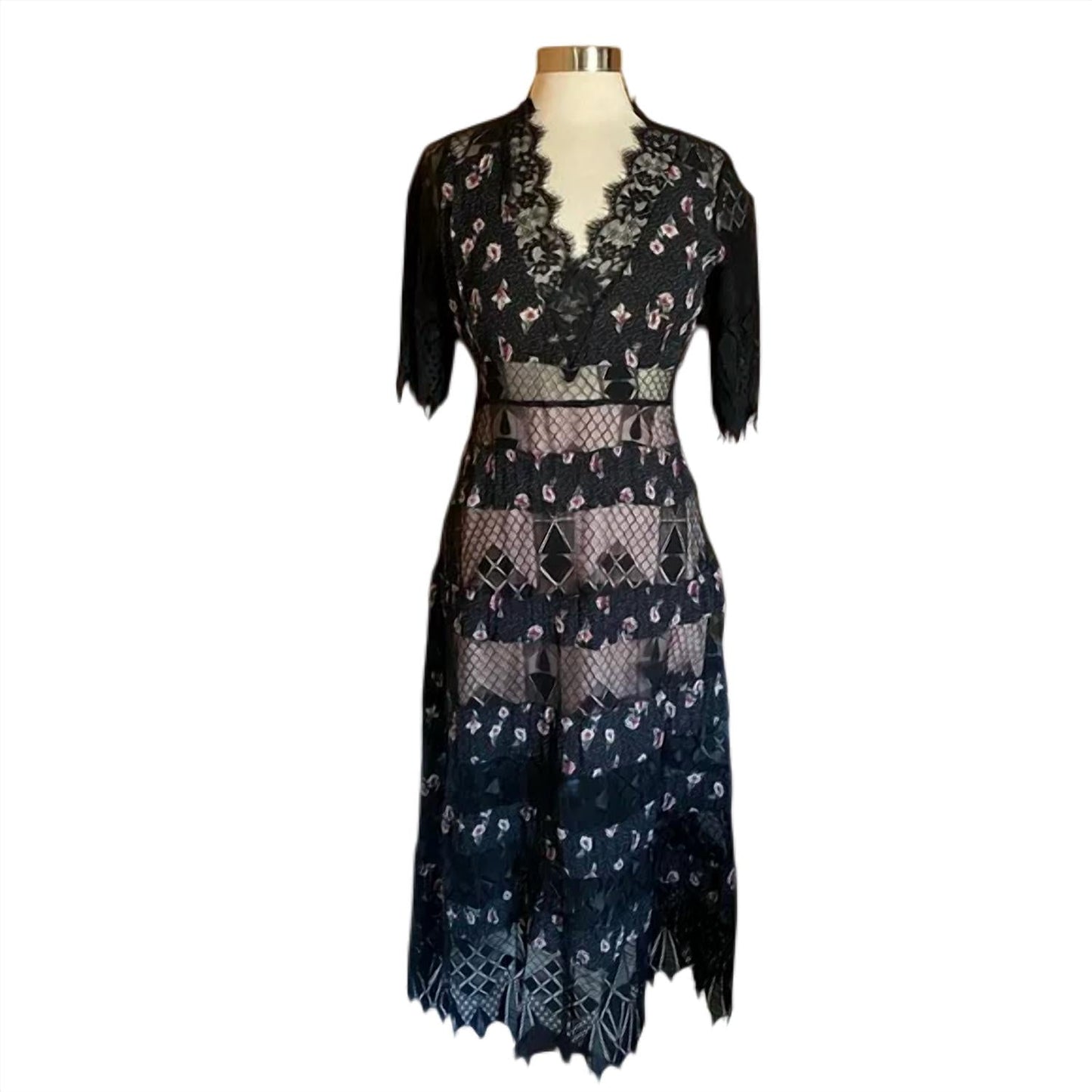 Foxiedox - Sweetwater Floral Stripe Midi Dress