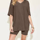 Basic Bae - V-neck T-shirt & Shorts Set