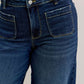 Judy Blue - High Waist Palazzo Front Patch Pockets Jeans