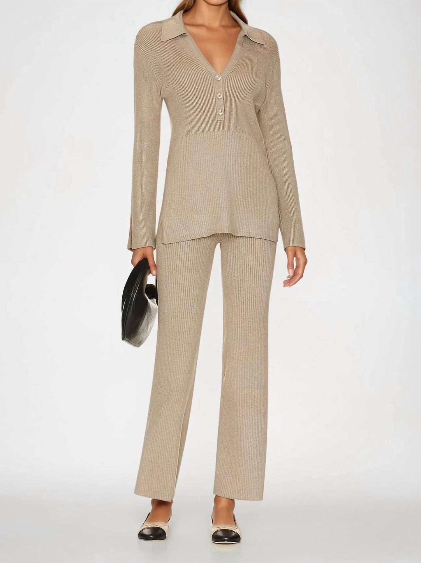 525 America - Women's Gemma Ribbed Polo Top