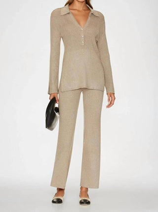 525 America - Women's Gemma Ribbed Polo Top