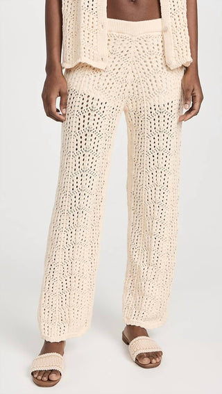 Line And Dot - Poppie Crochet Knit Pants