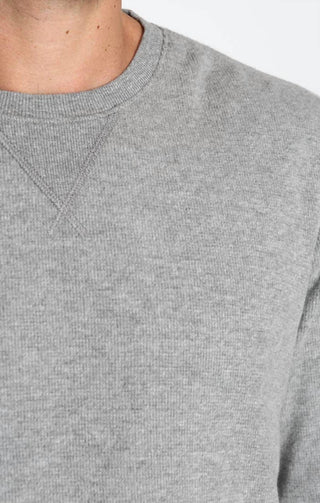 Jachs New York - Moletom com gola redonda e estampa waffle escovada