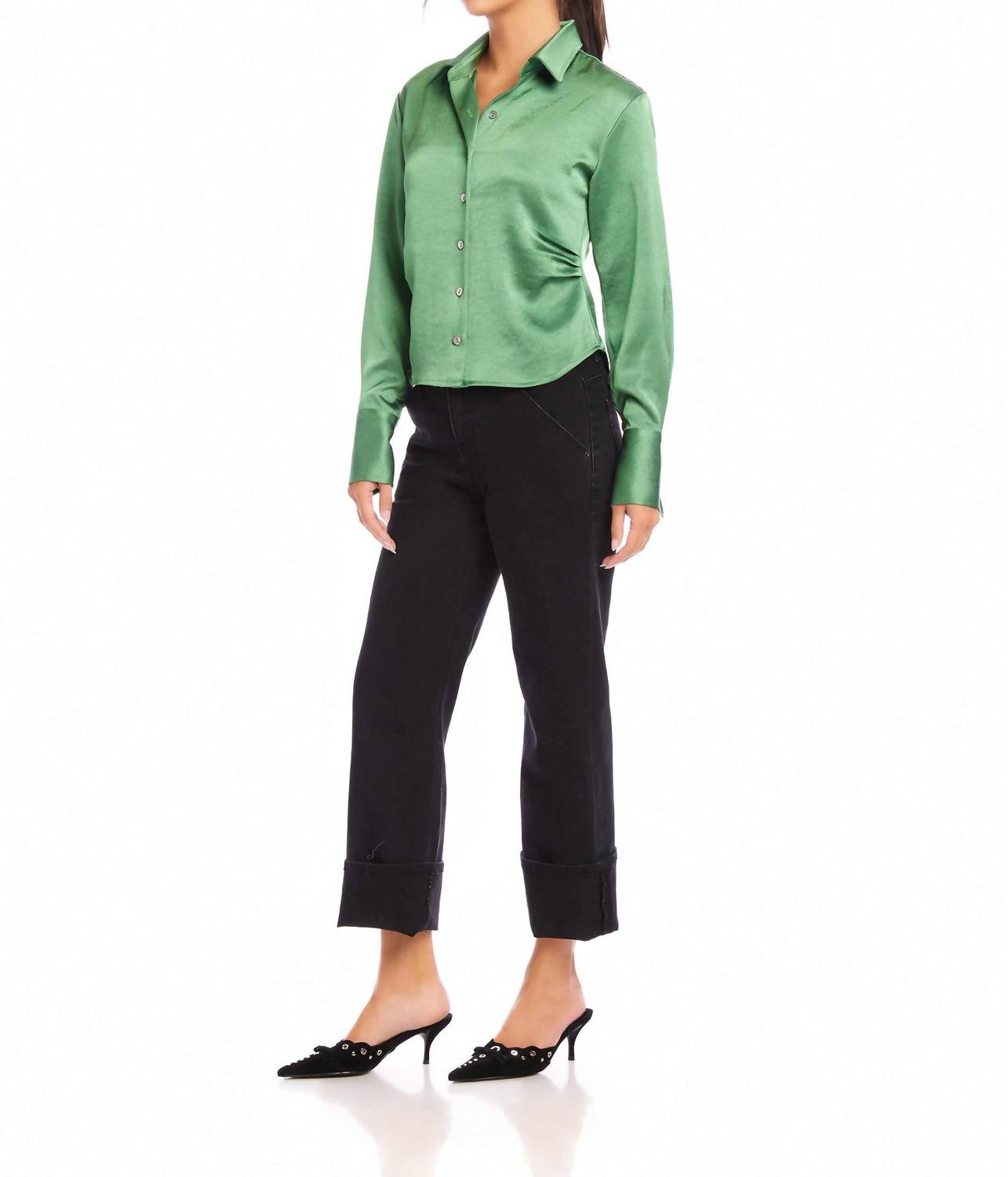 Fifteen Twenty - Tawnie Side-pleat Shirt