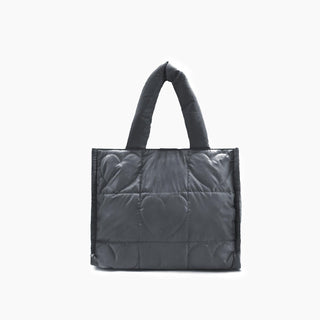 Like Dreams - Bolsa tote feminina Kiara acolchoada com estampa de coração