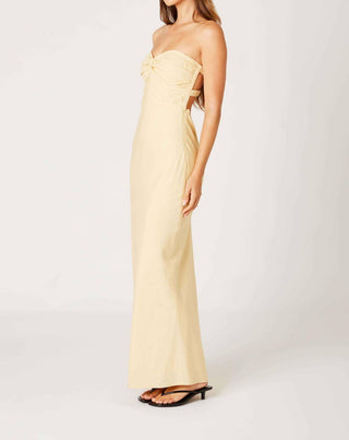Cotton Candy - Linen Strapless Maxi Dress
