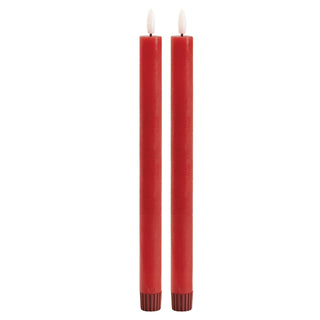 FIA Wick Red Taper Candle (Set - 2)