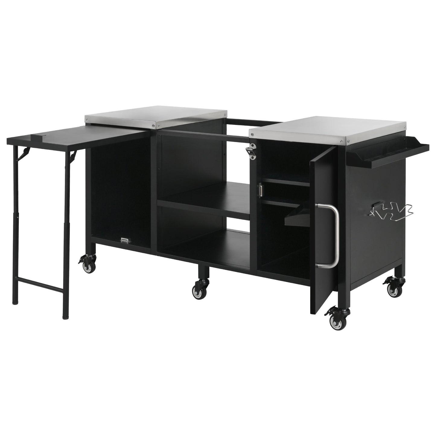 K&K 72.4' Large Grill Table for Big Green Egg