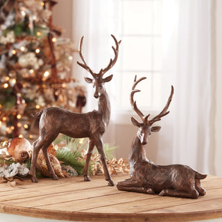 Winter Deer Figurine (Set of 2)