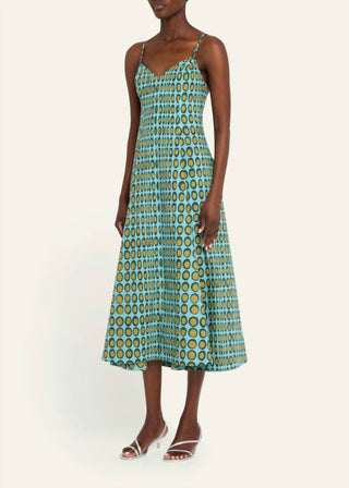 Christopher John Rogers - Vestido midi com decote em V e bolinhas