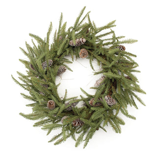Pine and Pinecone Wreath 24"D