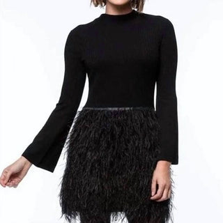 Tyler Boe - Snowy Feather Sweater Mini Dress