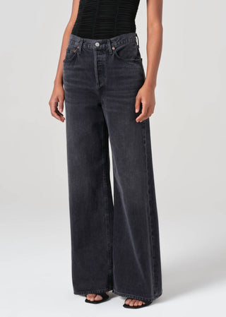 Agolde - Jeans Dame de cintura alta e perna larga sem punho