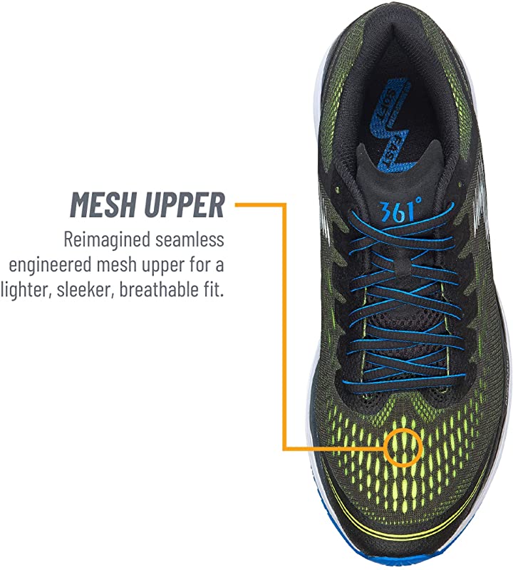 Tênis de corrida masculino 361 Degrees Meraki 2 preto/spark