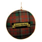 Metal Deer and Pine Tree Disc Ornament (Set of 6)