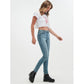 Calça jeans skinny feminina GUESS de cintura alta e comprimento até o tornozelo, azul, tamanho 26