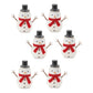 Glittered Snowman Figurine (Set of 6)