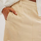 Free People - Can't Blame Me Linen Mini Skirt