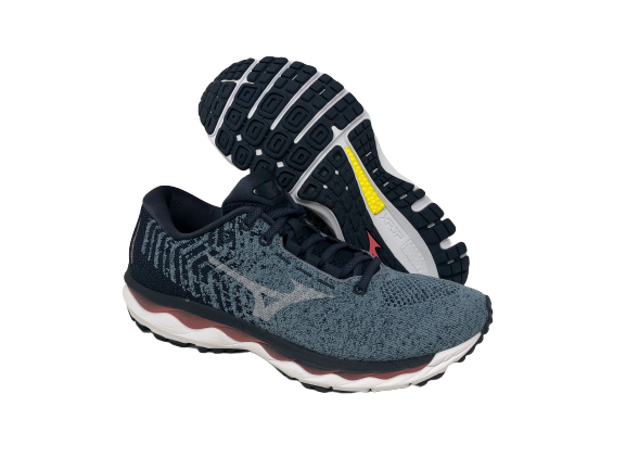 Tênis de corrida Mizuno Waveknit 3 feminino, Citadel/Vapor Blue, tamanho 6,5 B(M) EUA