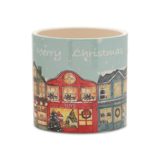 Merry Christmas Village Planter (Set of 2)