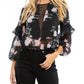 Blue Life - Tomie Ruffle Hem Long Sleeve Top