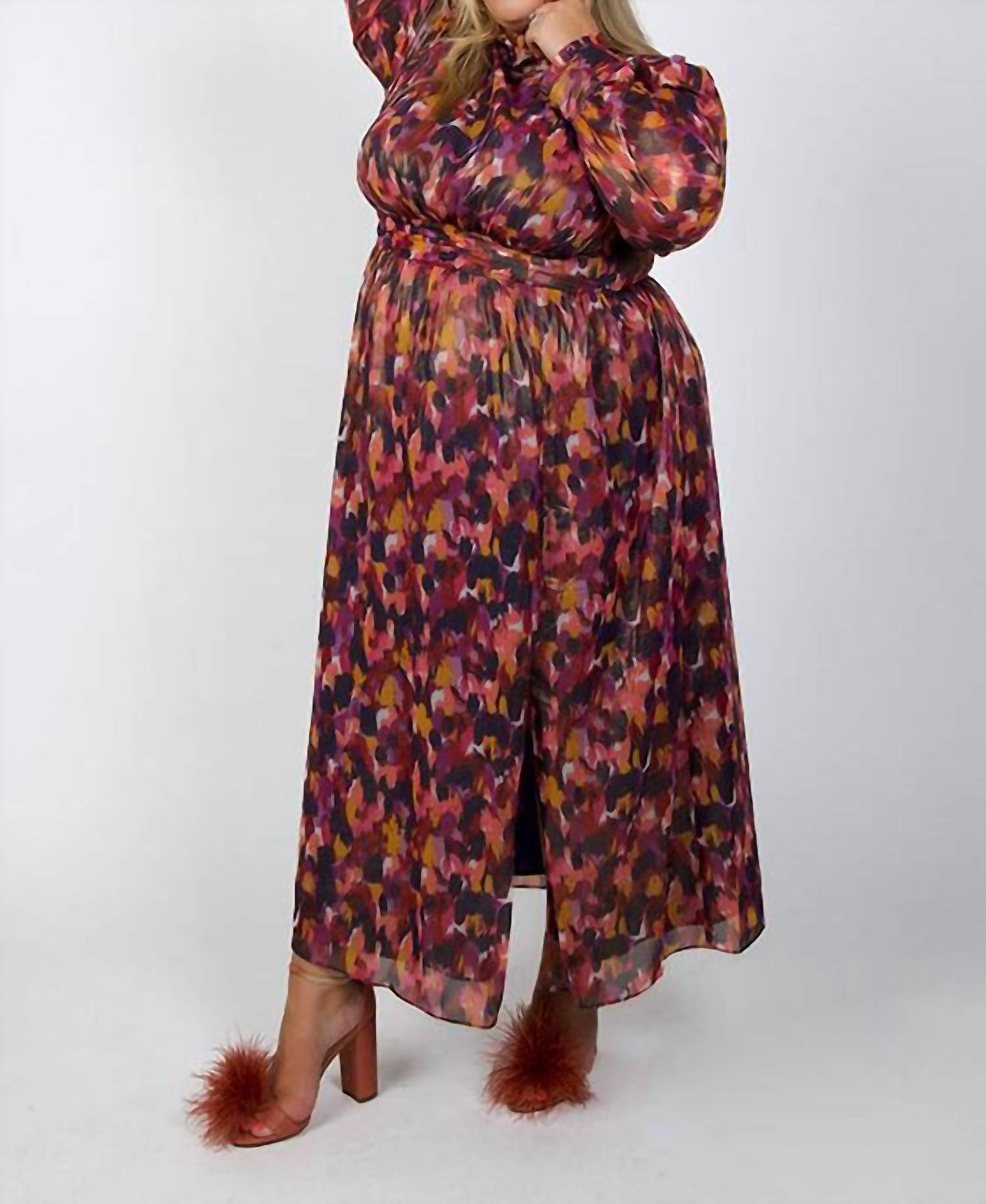 Donna Morgan - Dara Long Sleeve Maxi Dress - Plus