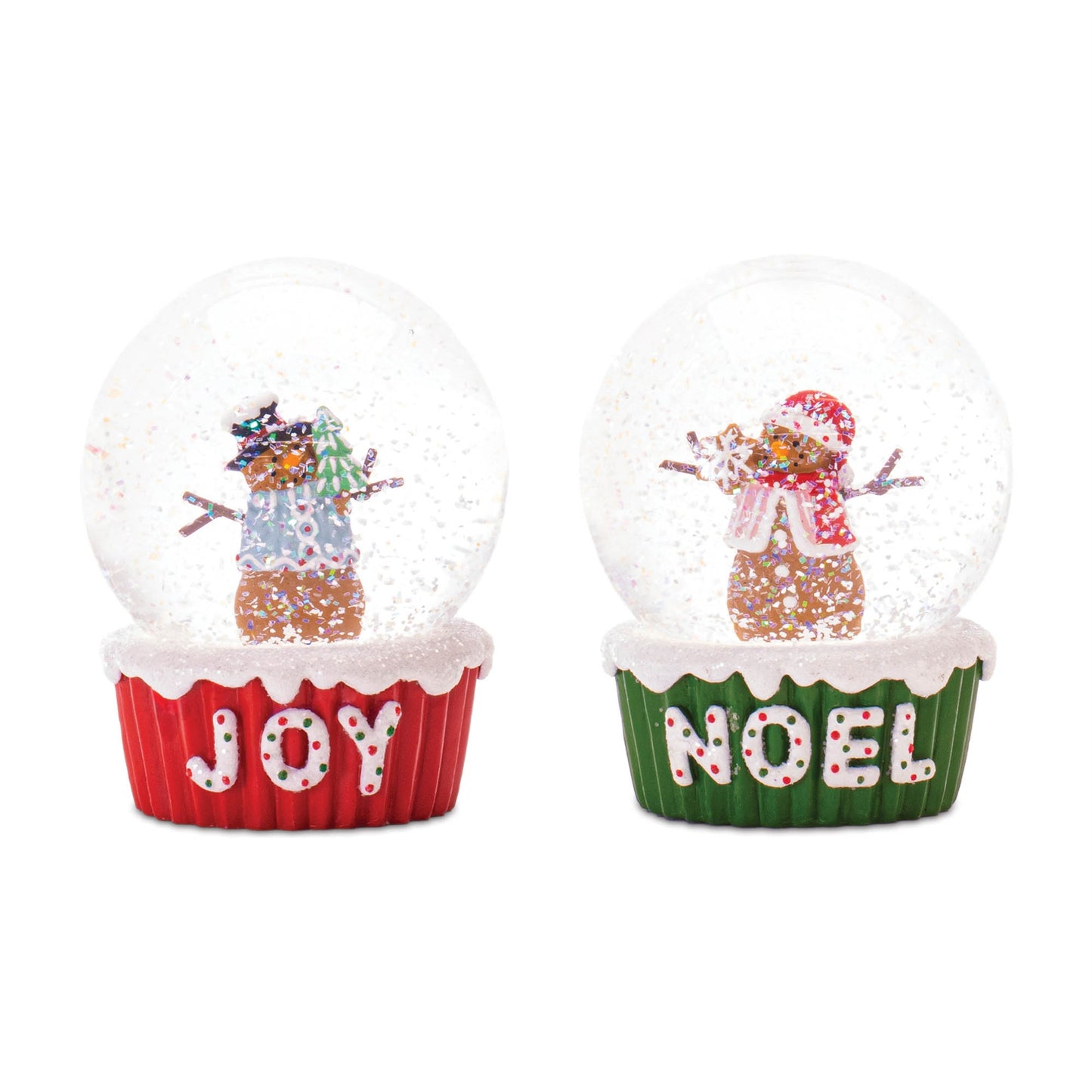 Gingerbread Snowman Snow Globe (Set of 2)
